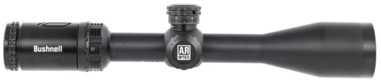 Bushnell AR Optics 4.5-18x40mm second focal plane illuminated reticle rifle scope.